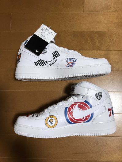 Supreme × NBA × Nike Air Force 1 Mid '07 "White"