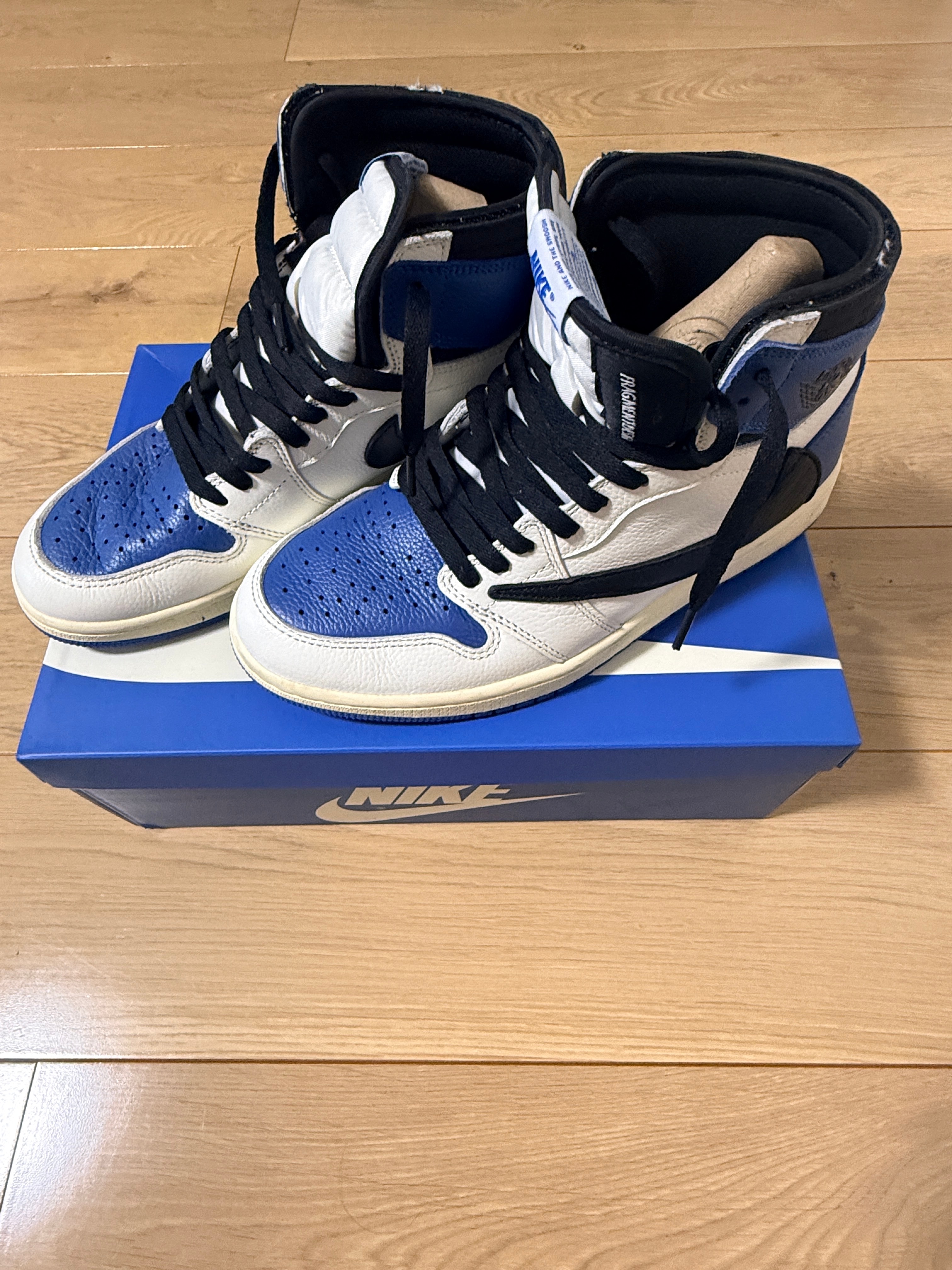 Travis Scott × fragment design × Nike Air Jordan 1 Retro High OG SP "Military Blue"