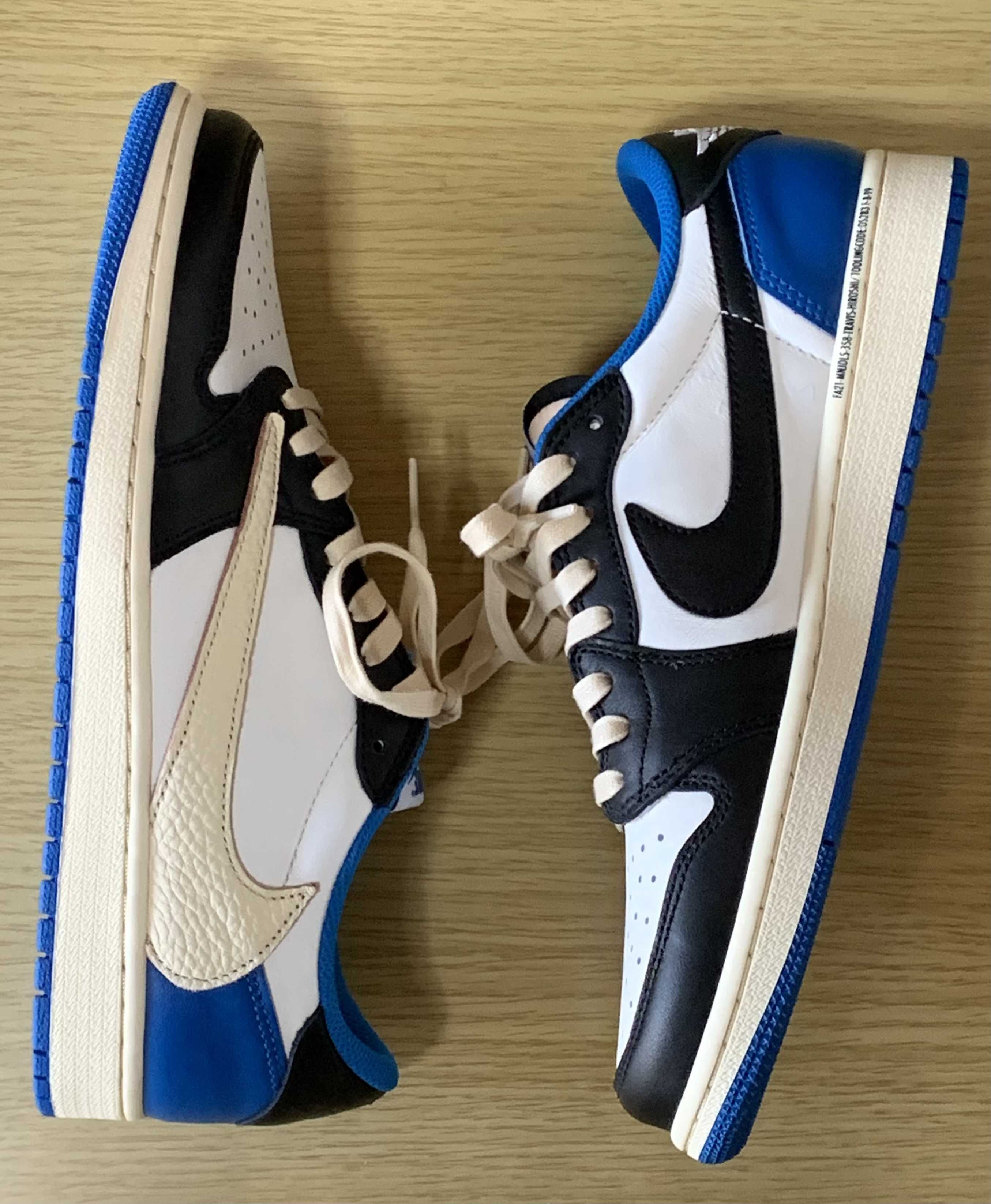 Travis Scott × fragment design × Nike Air Jordan 1 Low OG SP "Military Blue"