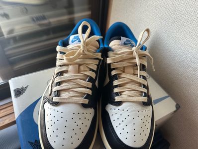 Travis Scott × fragment design × Nike Air Jordan 1 Low OG SP "Military Blue"