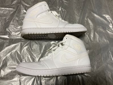 Nike Air Jordan 1 Mid "Triple White"(2020)