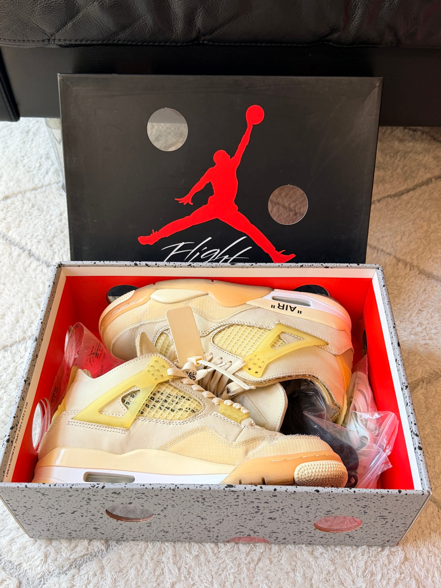 Off-White × Nike Women's Air Jordan 4 SP "Sail"