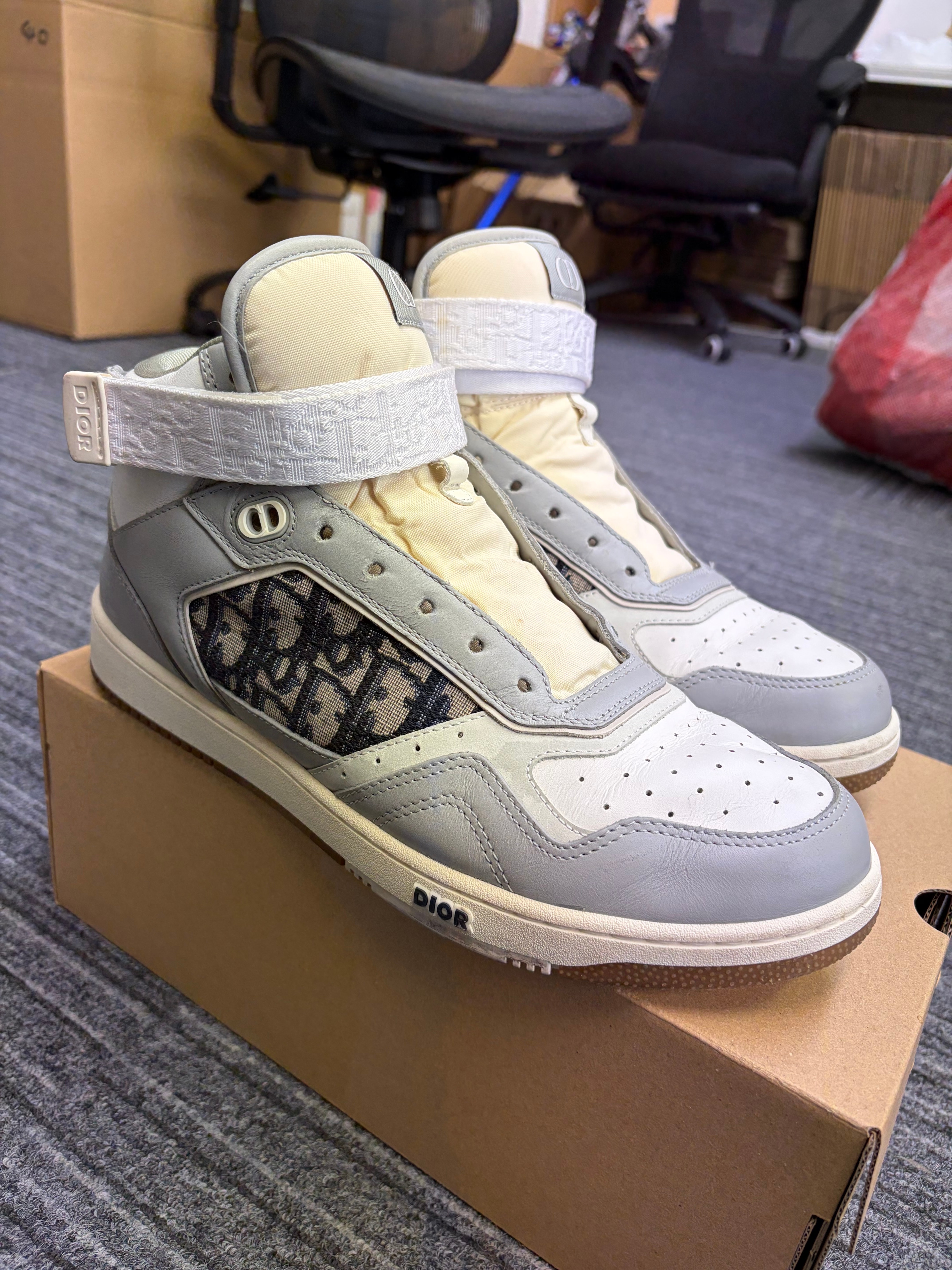 Dior B27 High Top Sneaker Dior Oblique Jacquard "Gray"