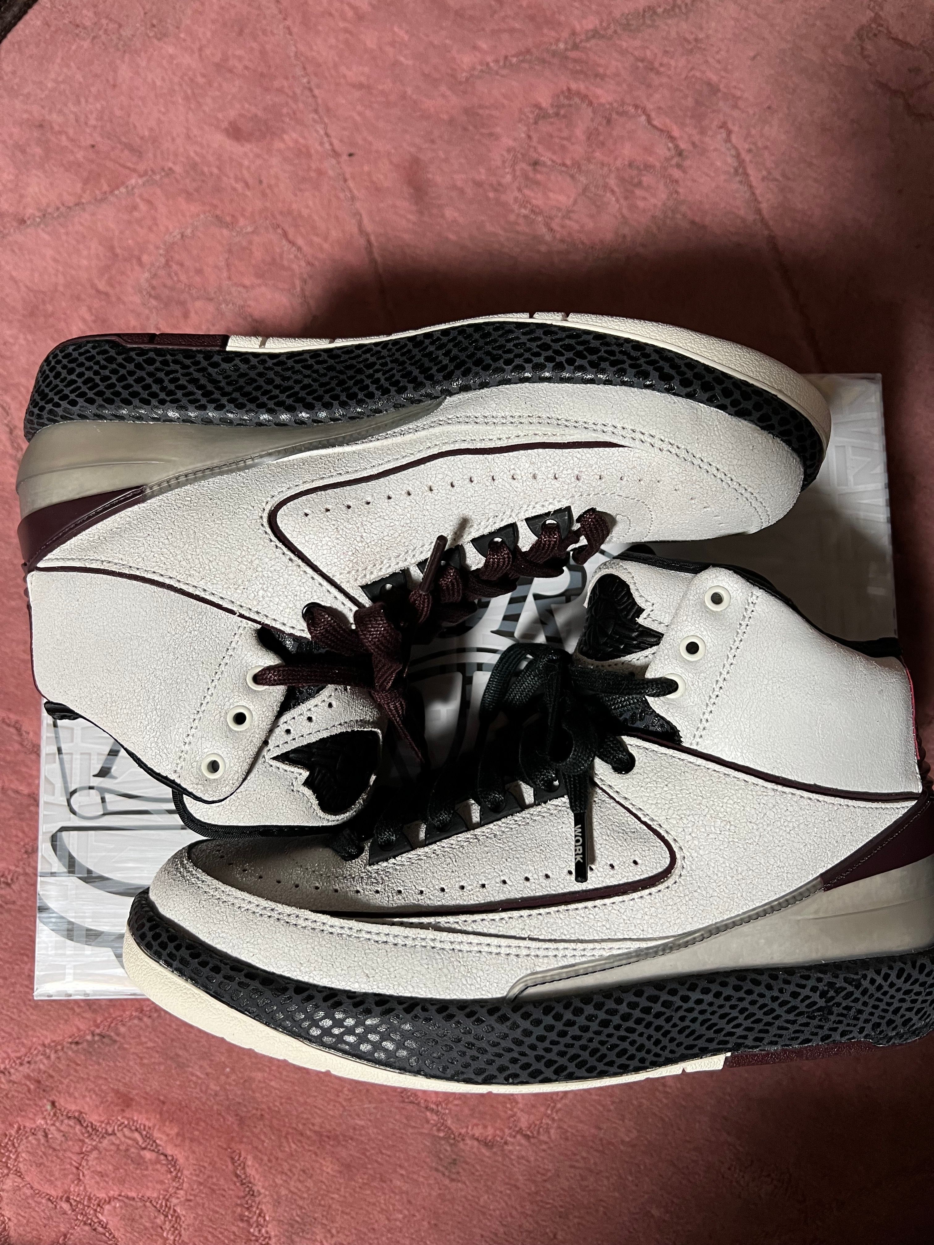 A Ma Maniere × Nike Air Jordan 2 "Airness/Sail and Burgundy"
