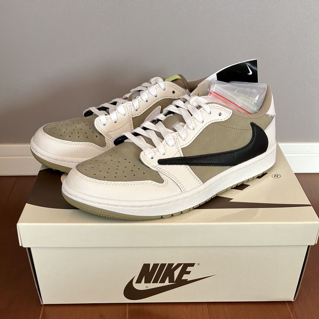 Travis Scott × Nike Air Jordan 1 Low Golf NRG "Neutral Olive"