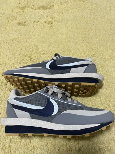 CLOT × Sacai × Nike LD Waffle "Grey Obsidian/Cool Grey"