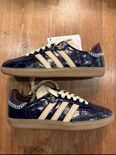 Wales Bonner × adidas Samba "Collegiate Navy/Wonder White/Night Red"