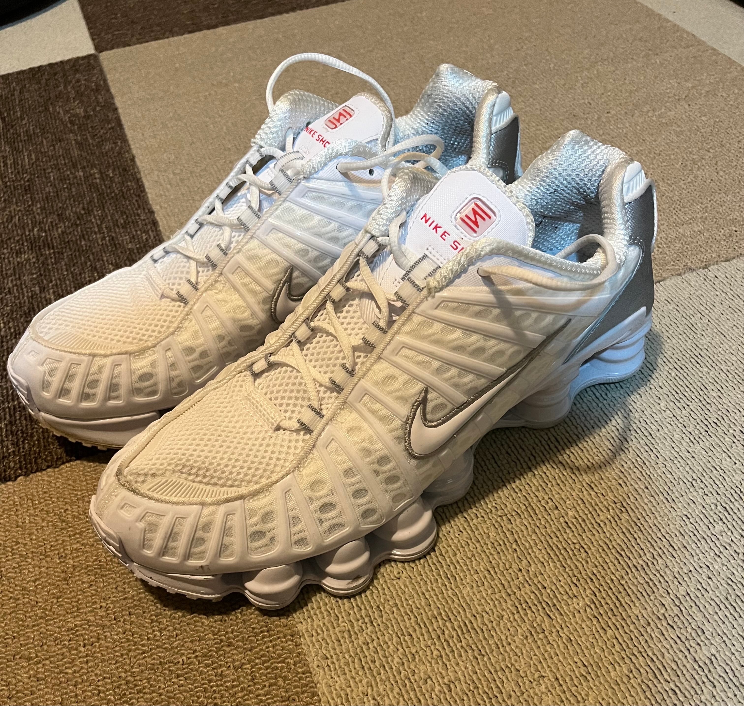 Nike Shox TL "White/Metallic Silver/Max Orange/White"