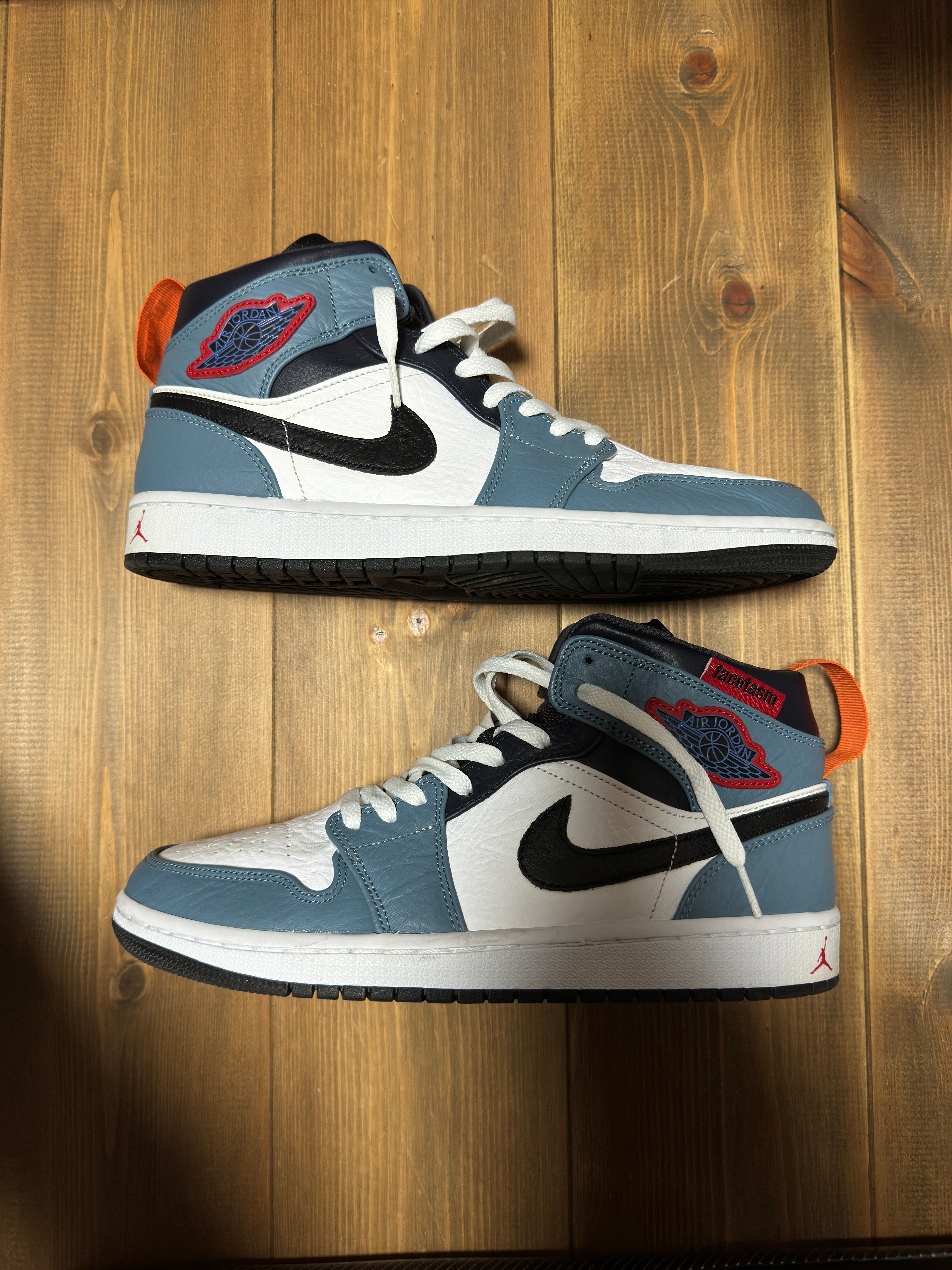 FACETASM × Nike Air Jordan 1 Mid "White/Navy"