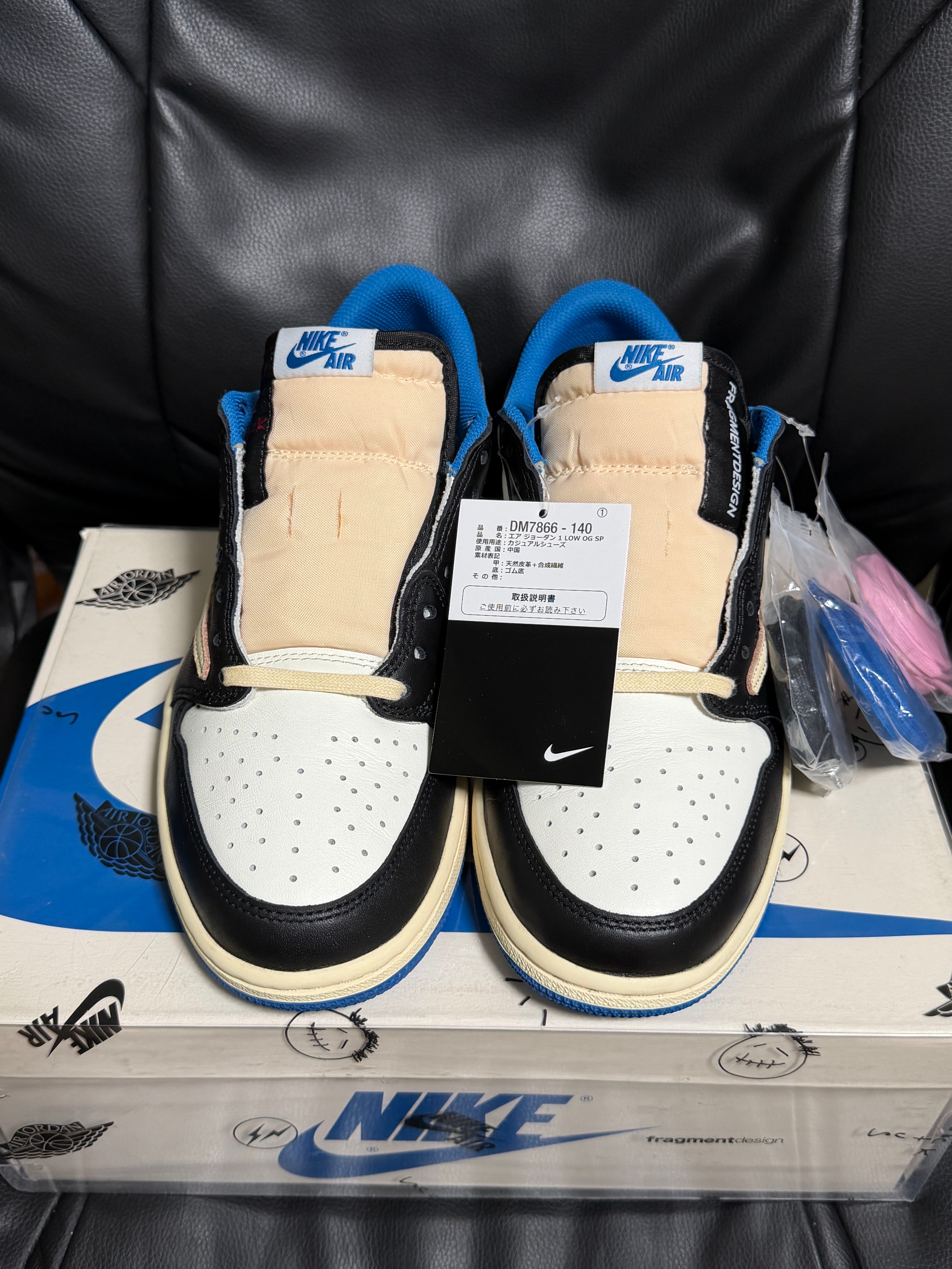 Travis Scott × fragment design × Nike Air Jordan 1 Low OG SP "Military Blue"