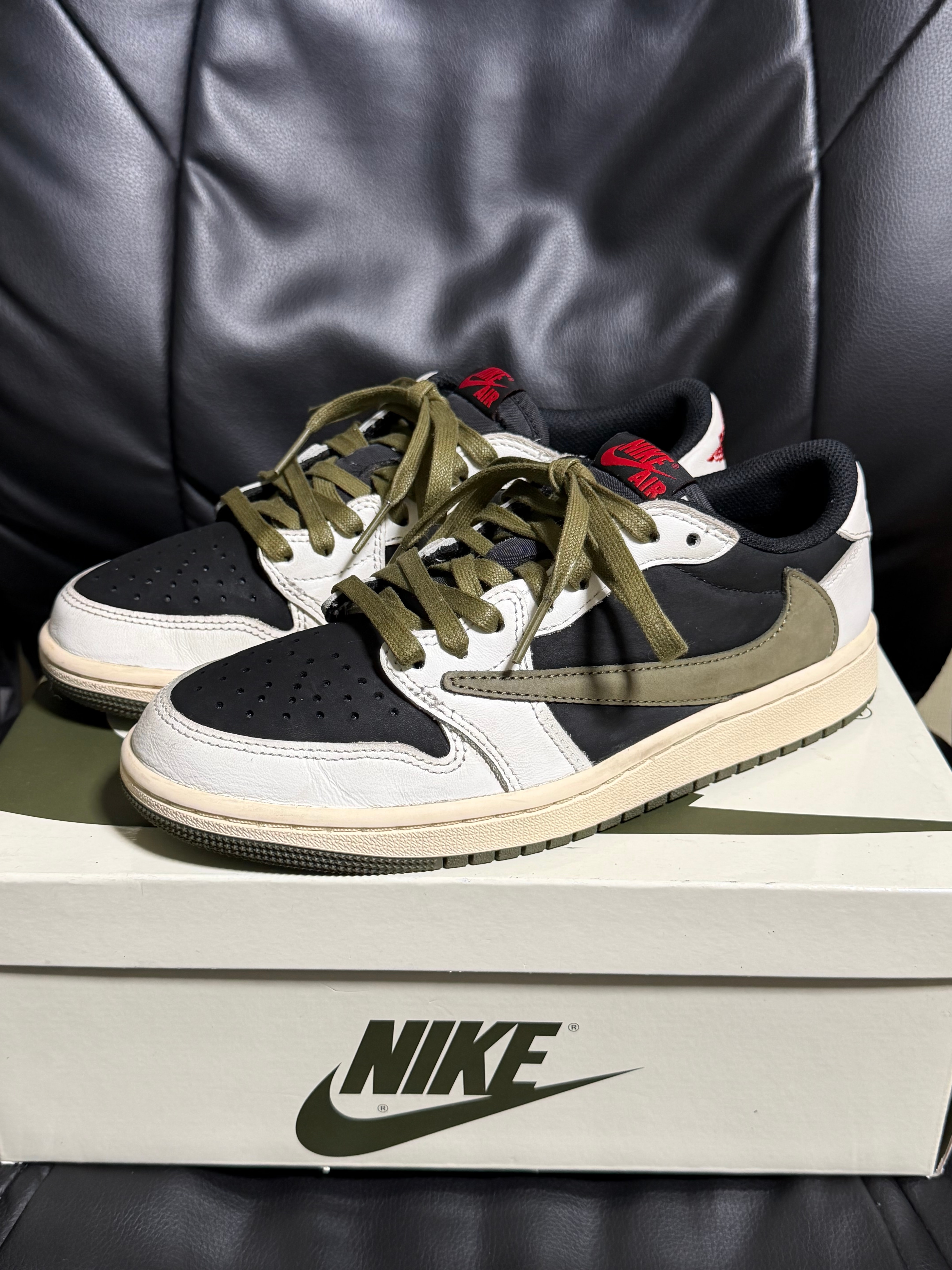 Travis Scott × Nike Women's Air Jordan 1 Low OG "Medium Olive"