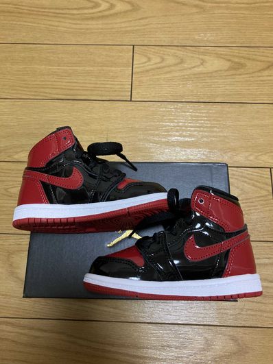 Nike TD Air Jordan 1 High OG "Patent Bred"