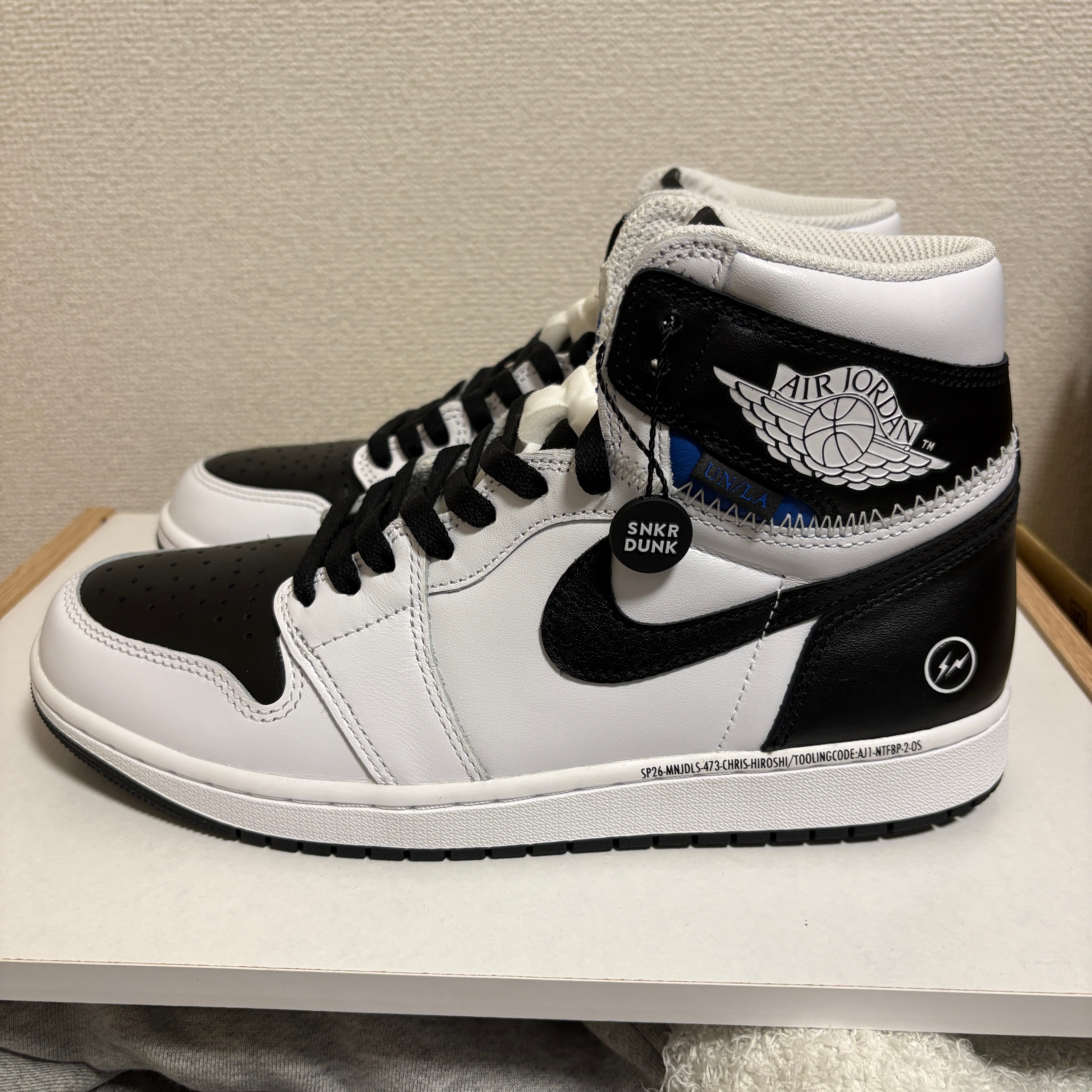 fragment design × UNION × Nike Air Jordan 1 Retro High OG "Black/White"