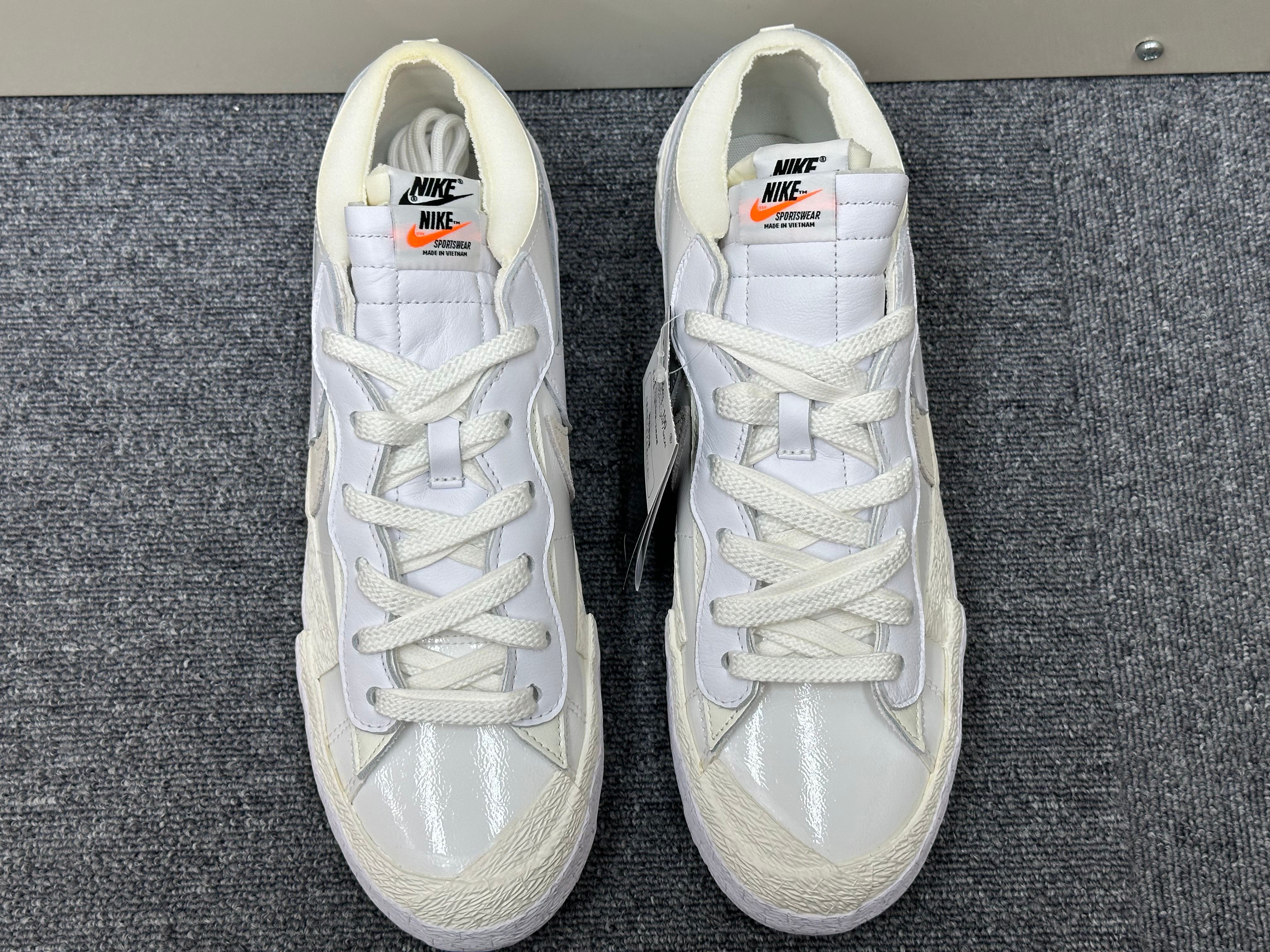 sacai × Nike Blazer Low "White Patent Leather"