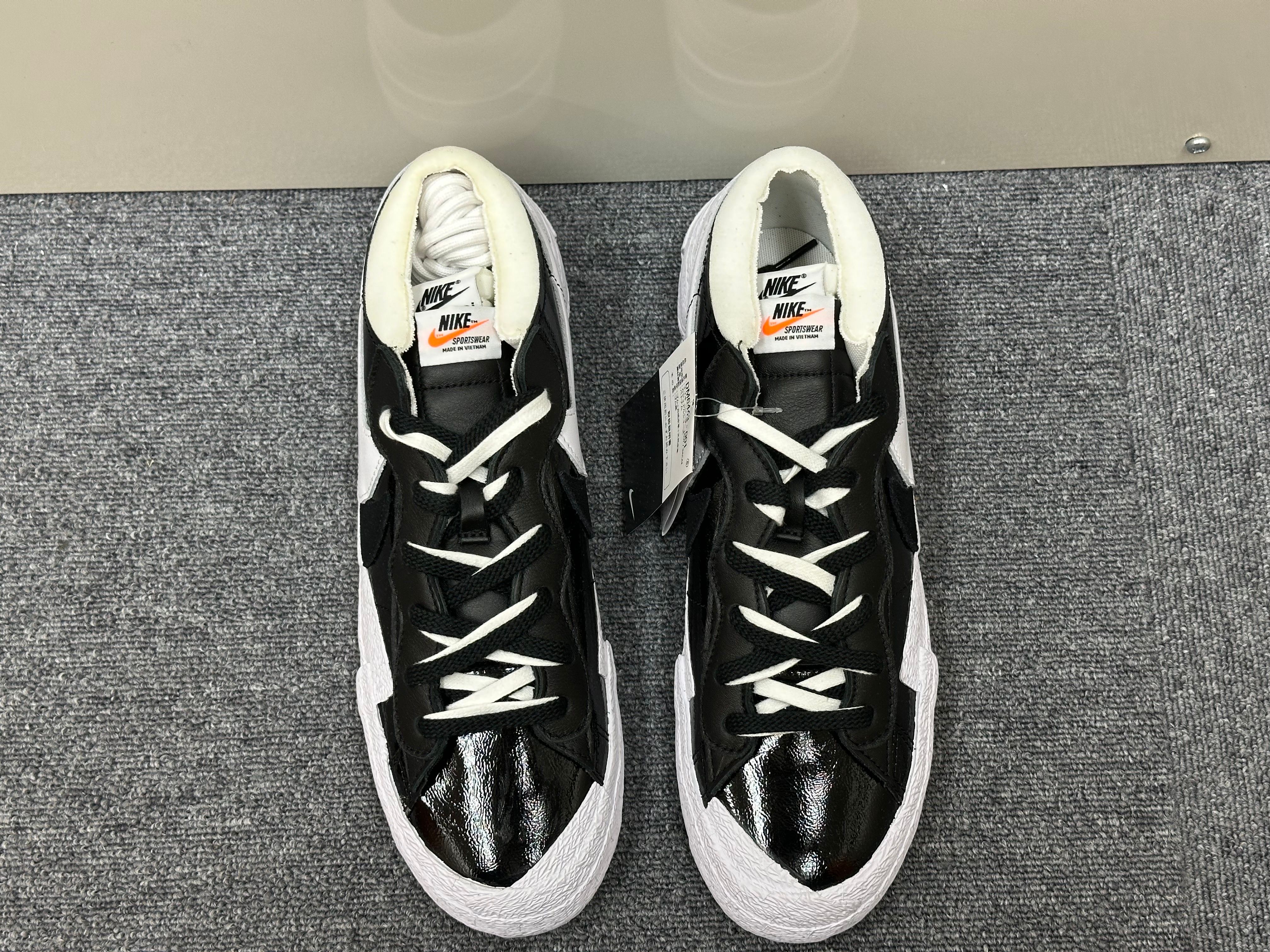 sacai × Nike Blazer Low "Black Patent Leather"