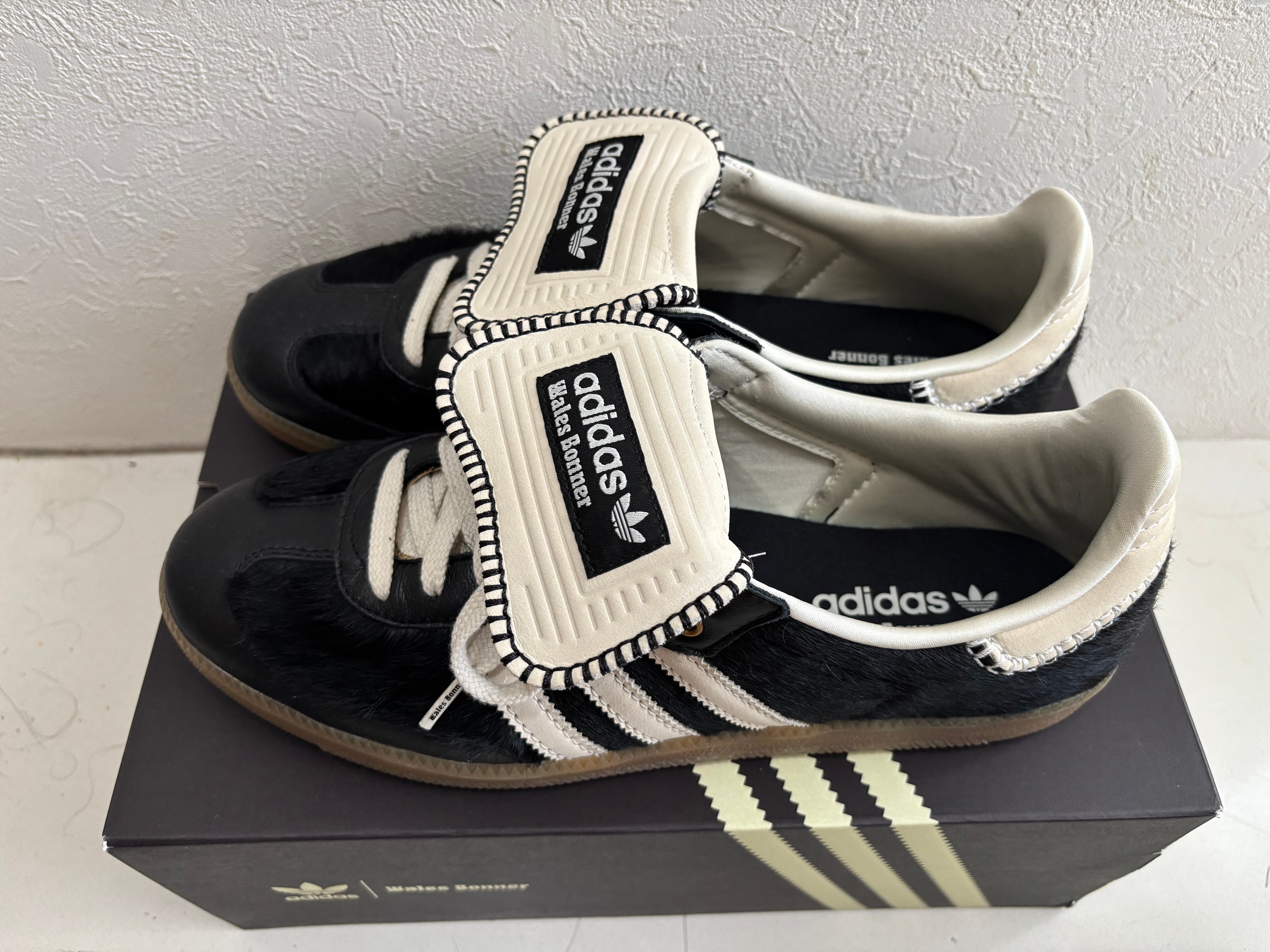 Wales Bonner × adidas Samba Pony Tonal Low "Core Black/Cream White"