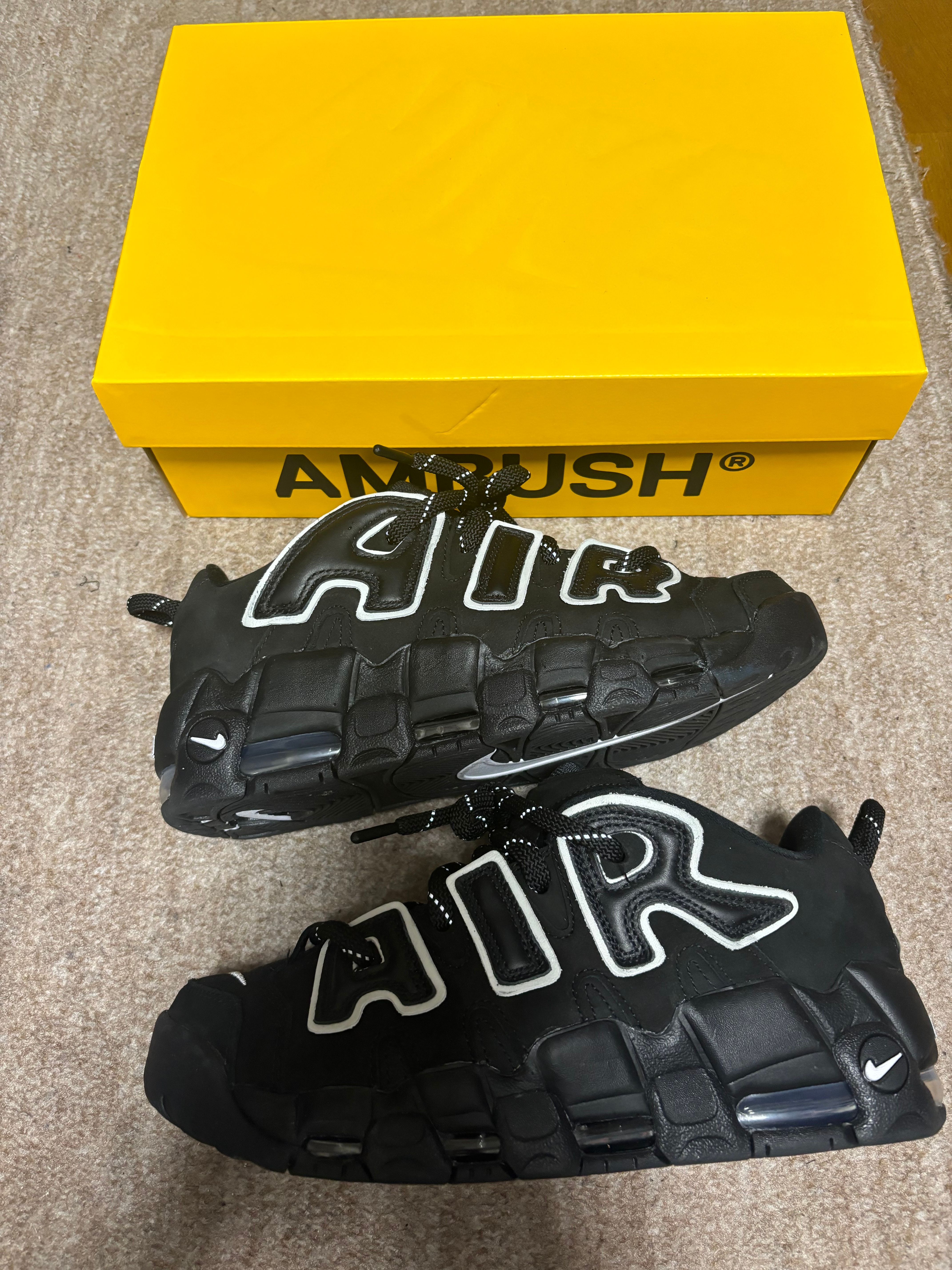 AMBUSH × Nike Air More Uptempo Low "Black and White"