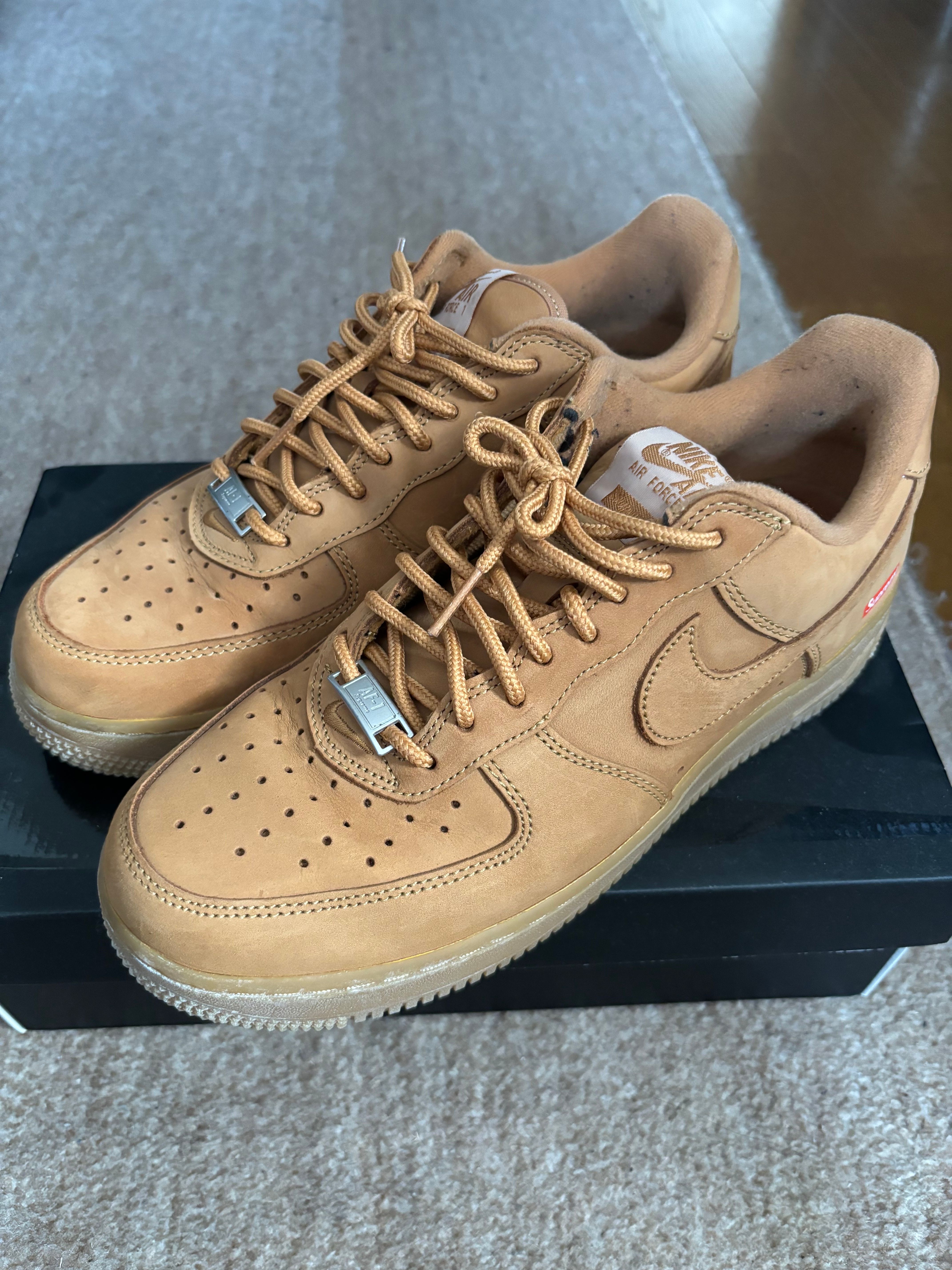 Supreme × Nike Air Force 1 Low "Flax/Wheat"