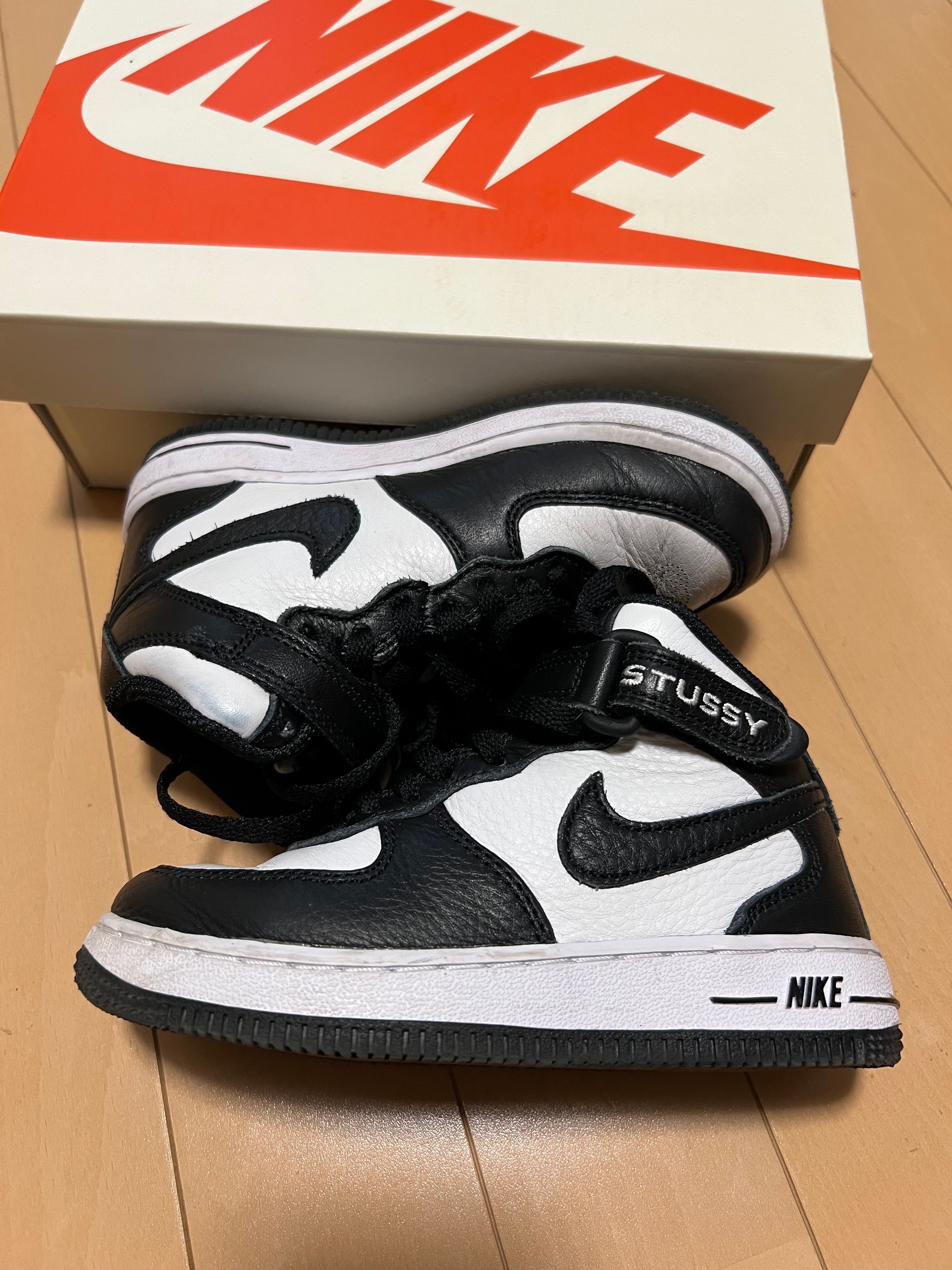 Stussy × Nike PS Air Force 1 Mid "Black and Light Bone"