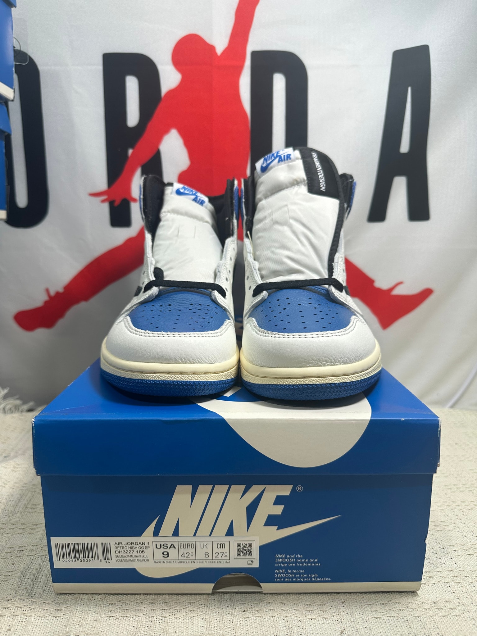Travis Scott × fragment design × Nike Air Jordan 1 Retro High OG SP "Military Blue"