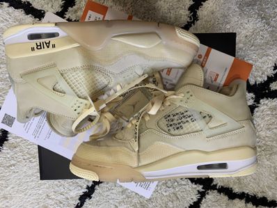 Off-White × Nike Women's Air Jordan 4 SP "Sail"