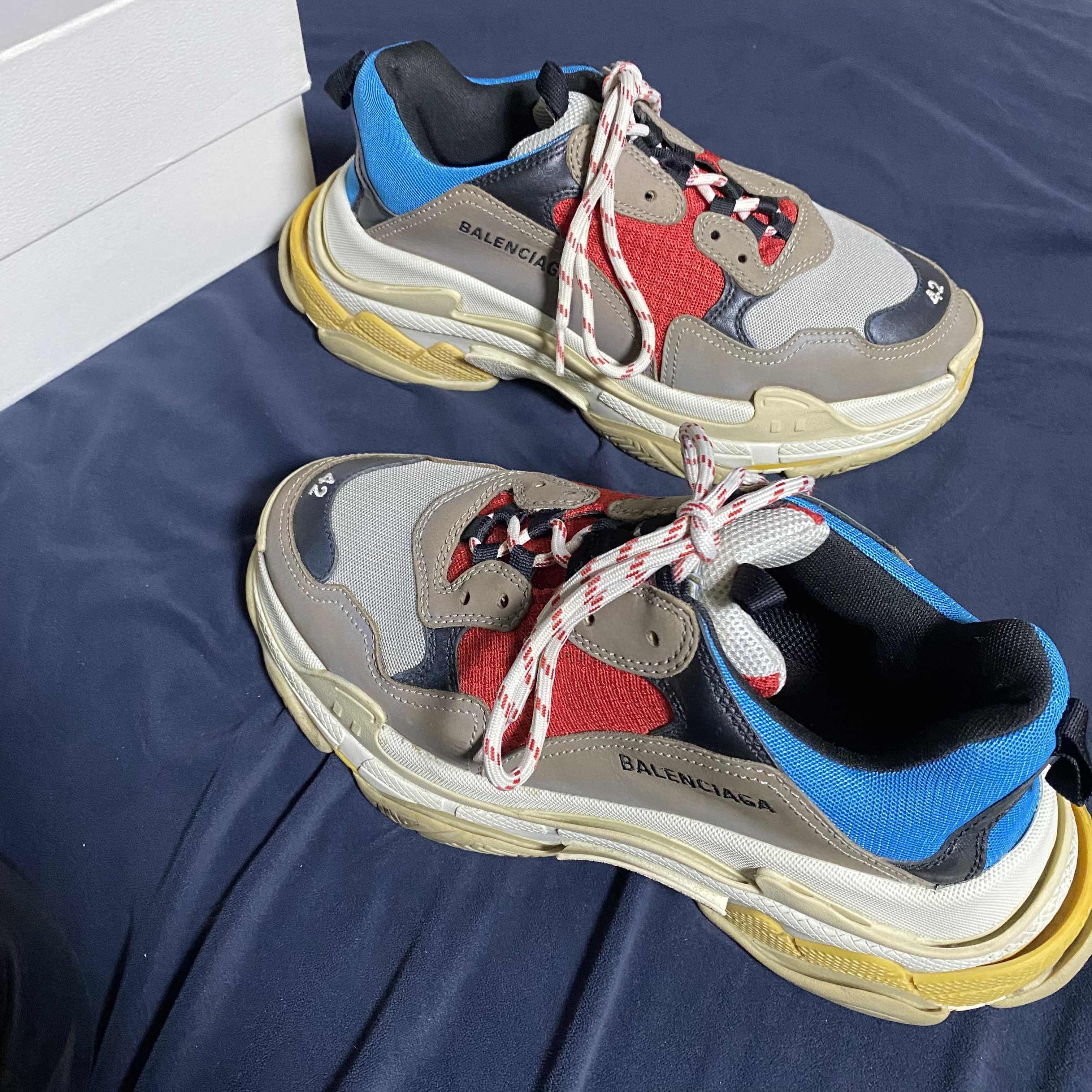 BALENCIAGA Triple S "Beige/Green/Yellow"