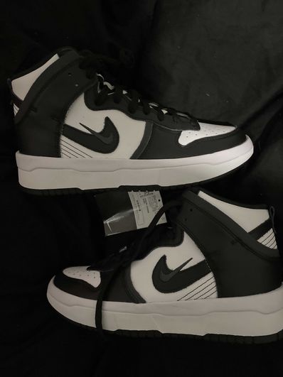NIKE Women's DUNK HIGH UP "WHITE/BLACK"