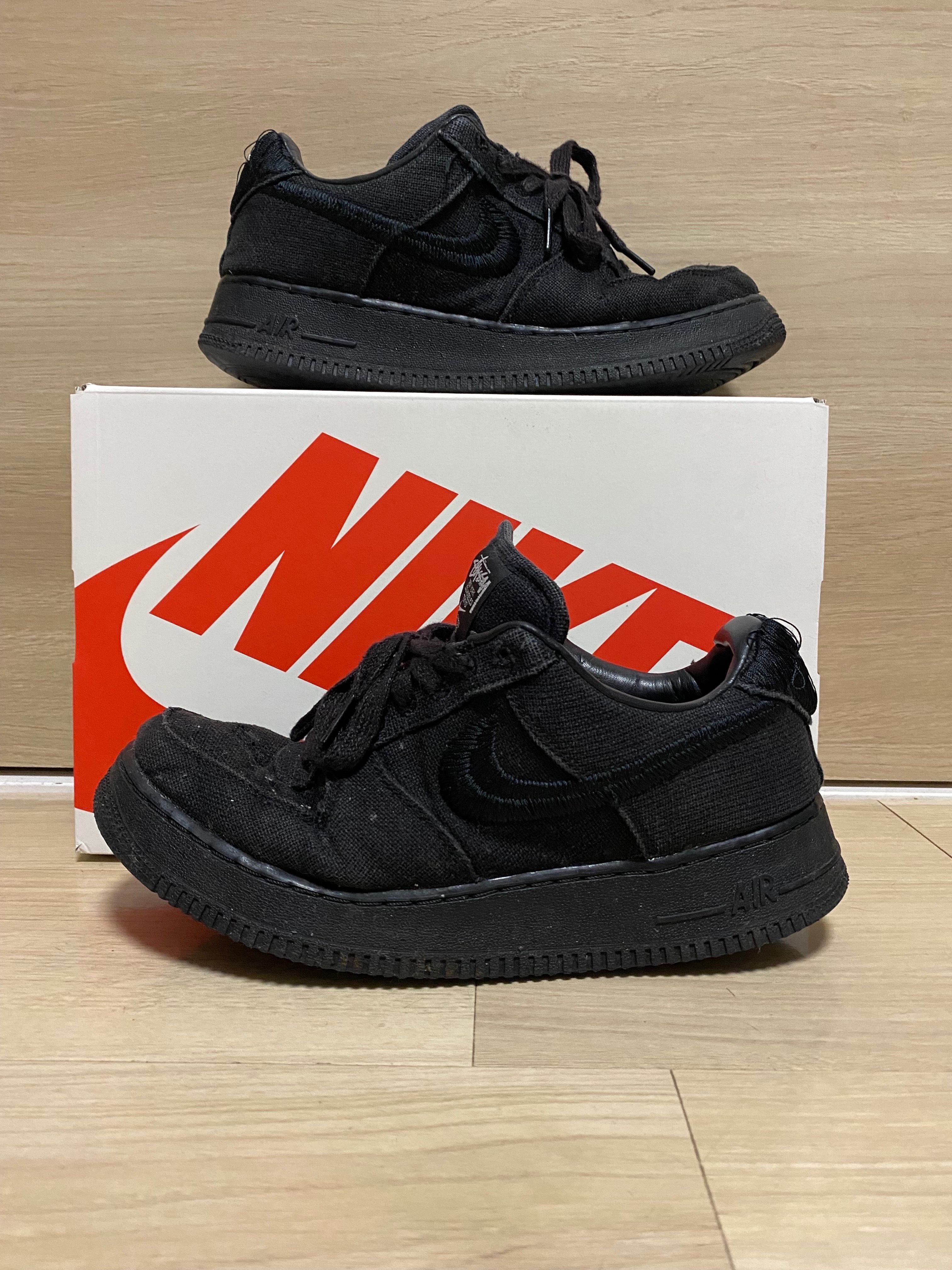 Stussy × Nike Air Force 1 Low "Triple Black"