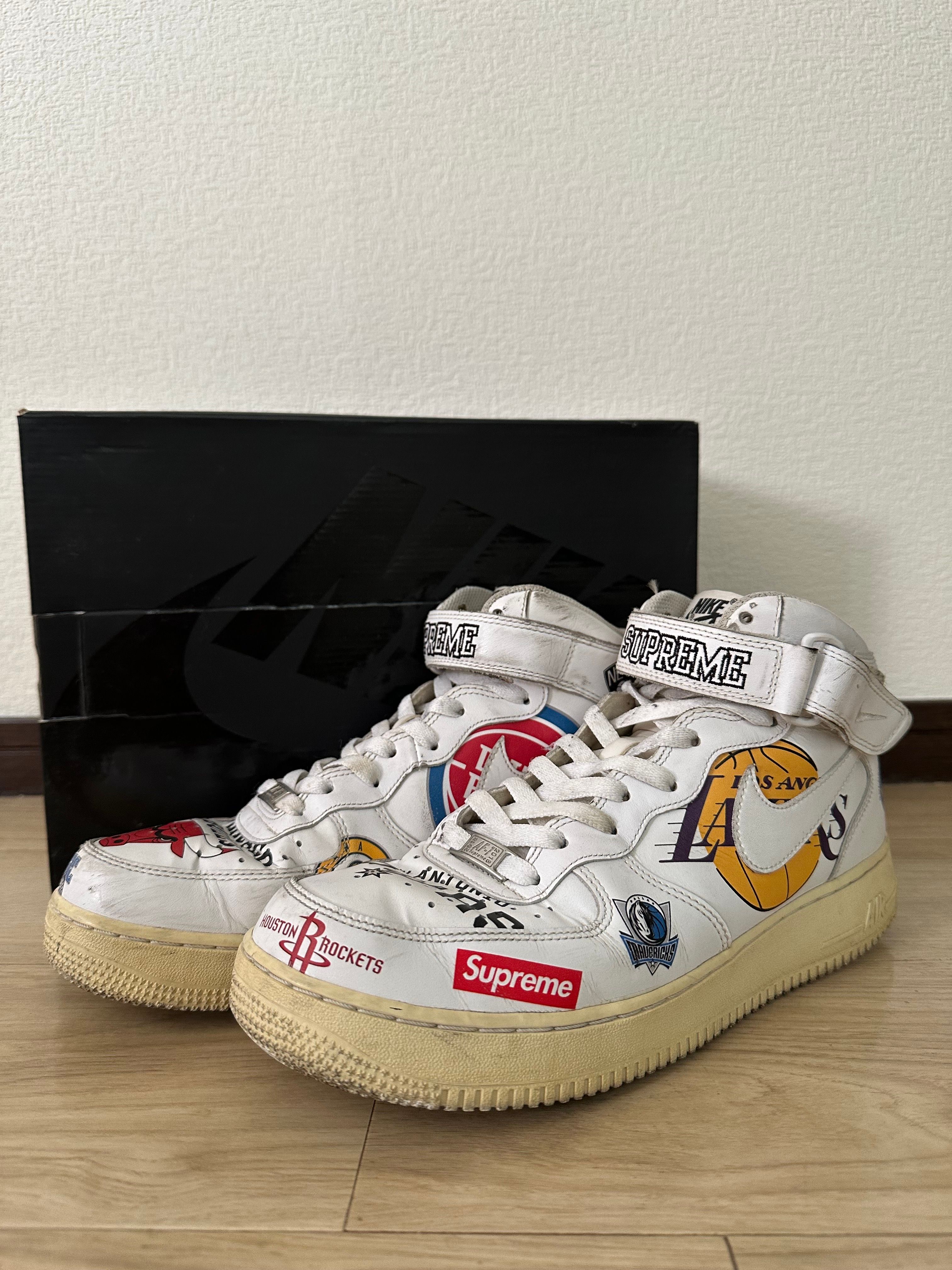 Supreme × NBA × Nike Air Force 1 Mid '07 "White"