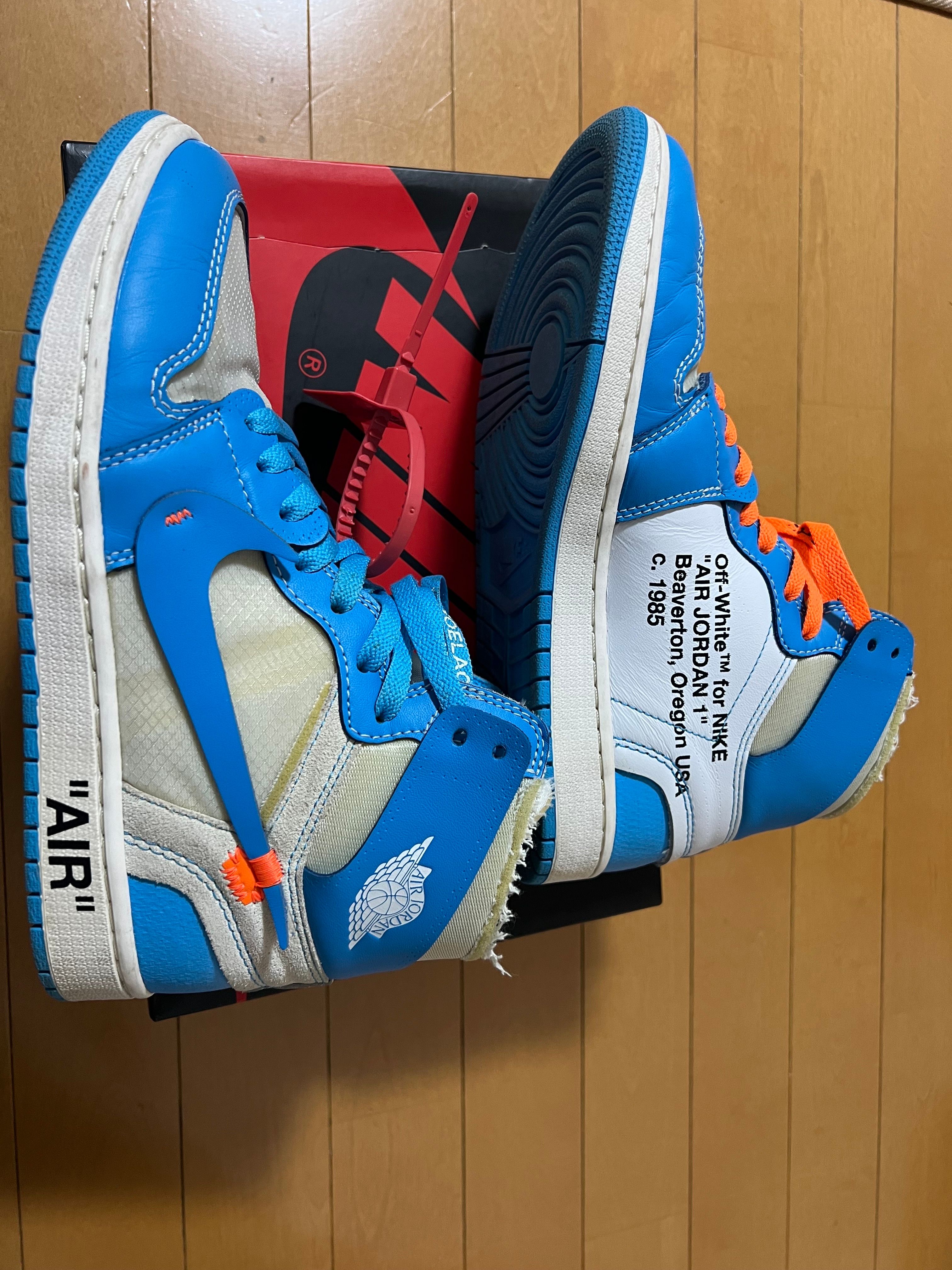 Off-White × Nike Air Jordan 1 High UNC "White/Dark Powder Blue"