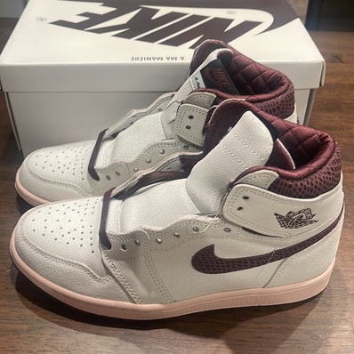 A Ma Maniere × Nike Air Jordan 1 Retro High OG "Sail and Burgundy"