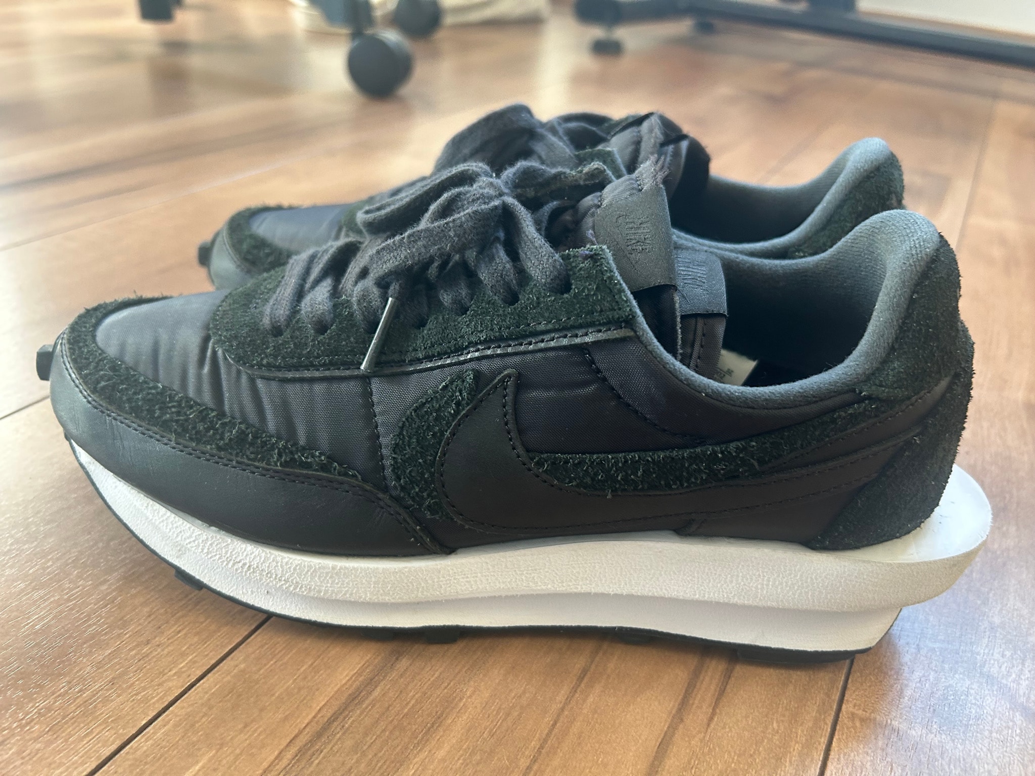 sacai × Nike LDV Waffle "Triple Black"