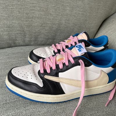 Travis Scott × fragment design × Nike Air Jordan 1 Low OG SP "Military Blue"