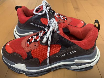 BALENCIAGA Triple S "Black/Red"