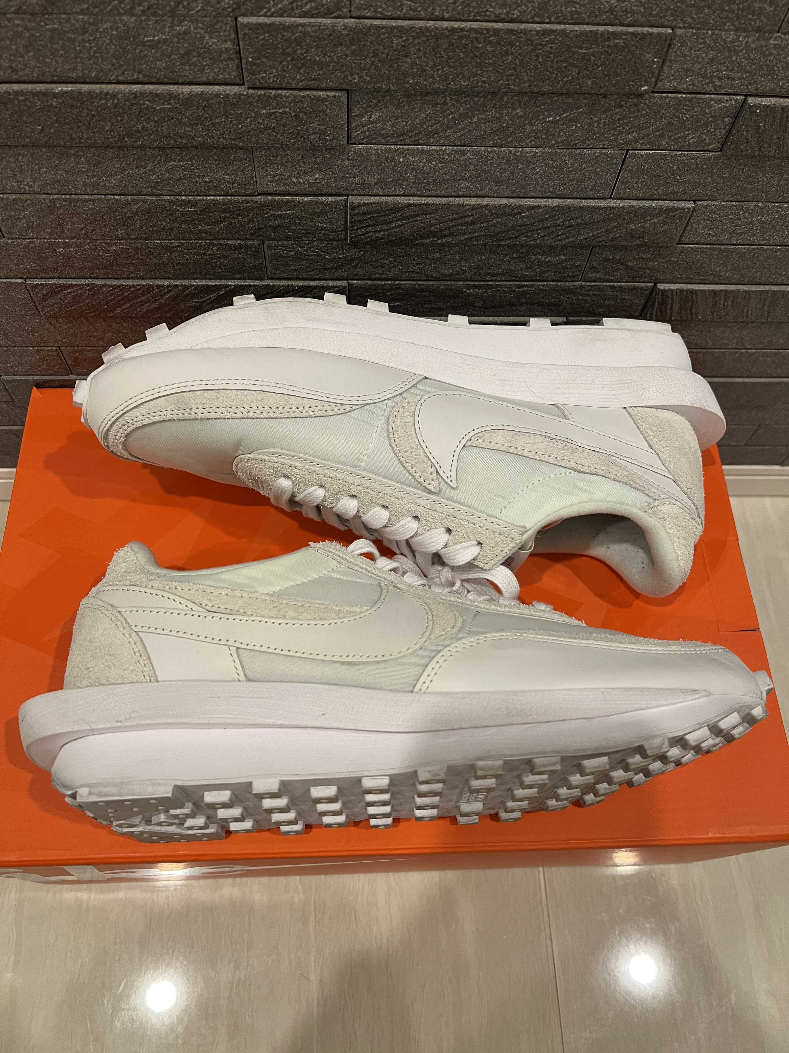 sacai × Nike LDV Waffle "Triple White"
