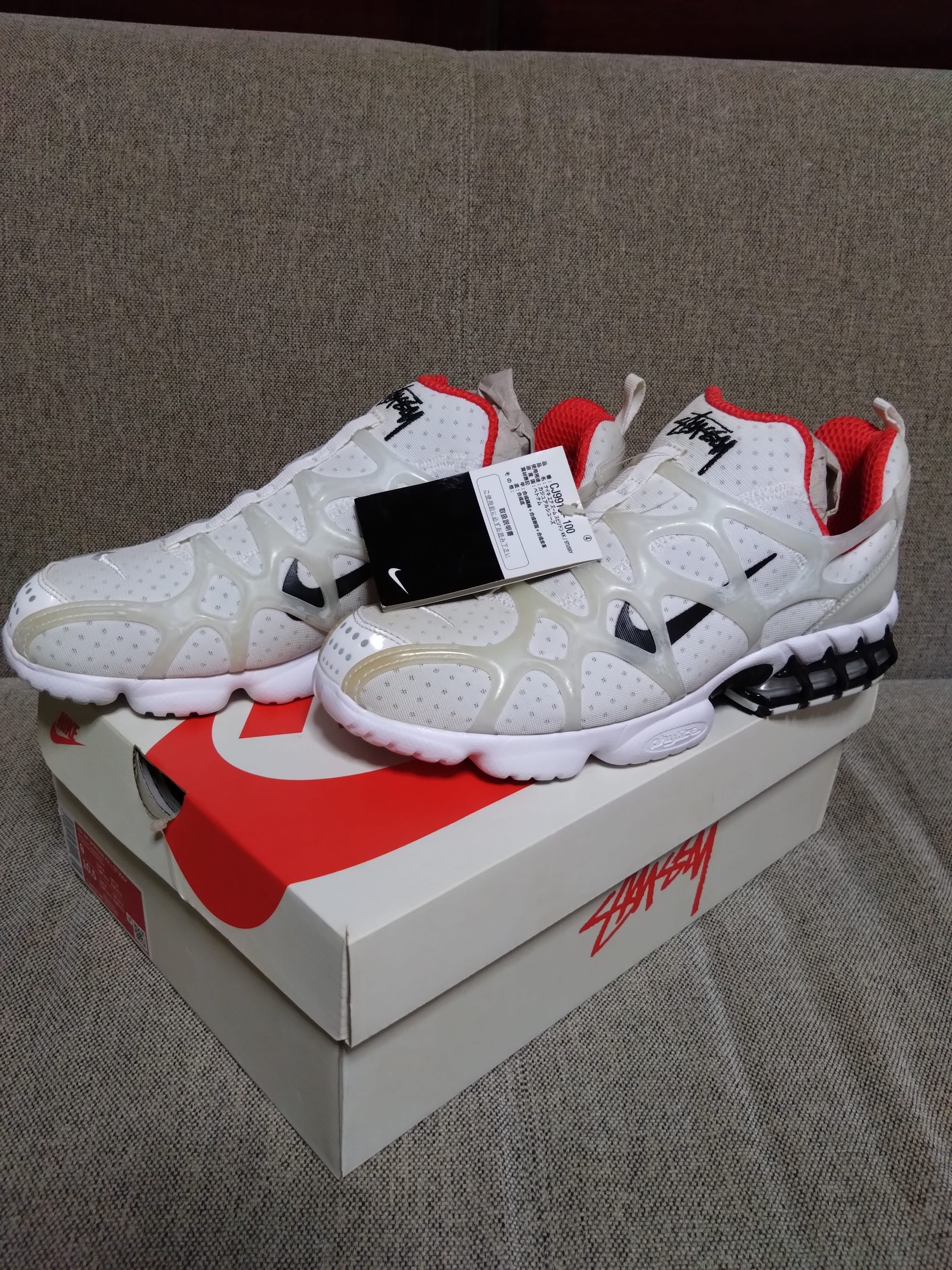 Stussy × Nike Air Zoom Kukini "White/Red"