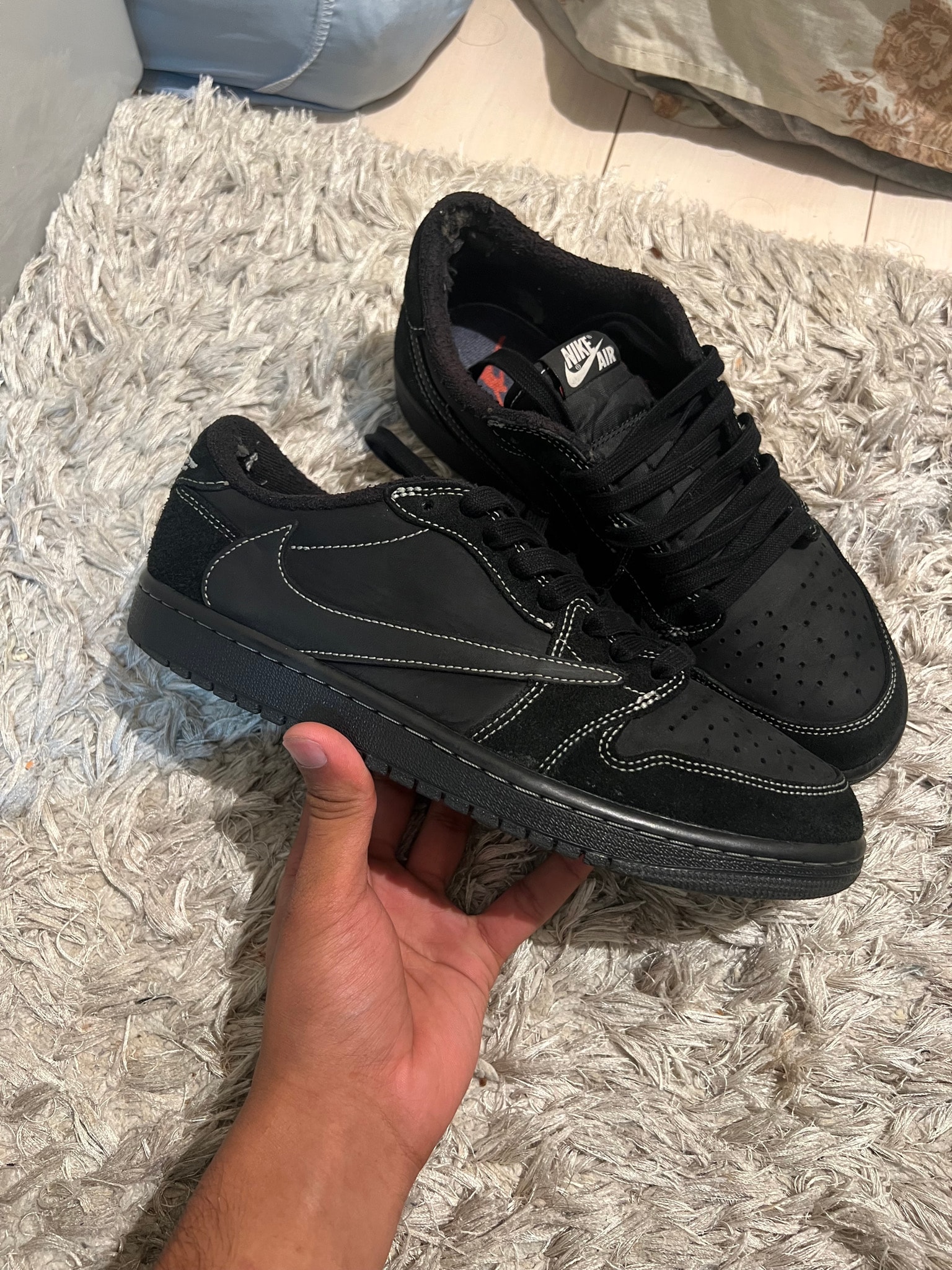 Travis Scott × Nike Air Jordan 1 Low OG SP "Black Phantom"