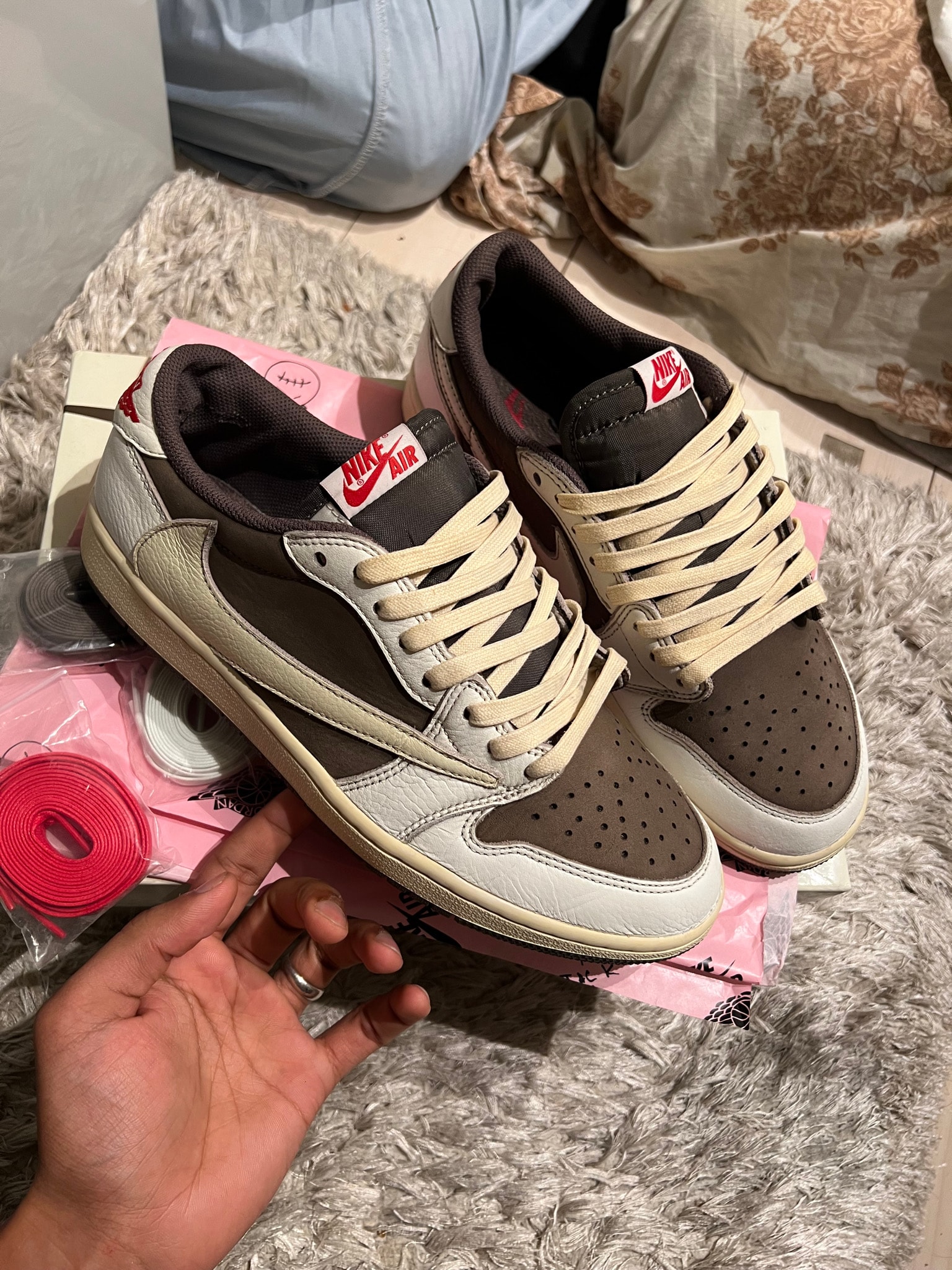 Travis Scott × Nike Air Jordan 1 Low OG SP "Reverse Mocha/Sail and Ridgerock"