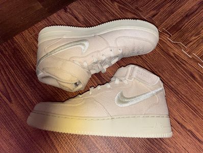 Stussy × Nike Air Force 1 Mid "Fossil Stone"