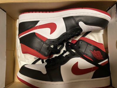 Nike Air Jordan 1 Mid "White/Gym Red Black"