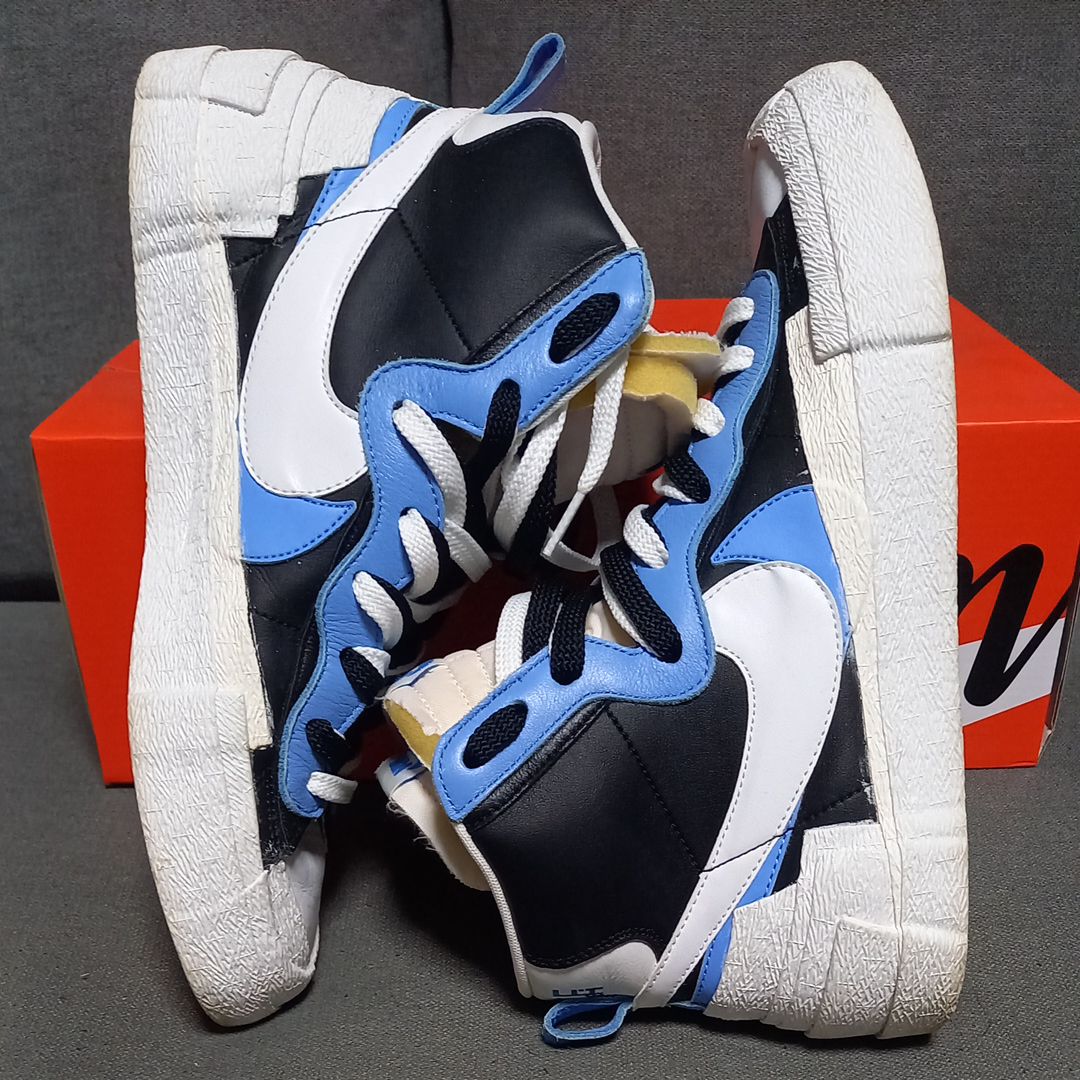 sacai × NIKE BLAZER MID "BLACK / BLUE"
