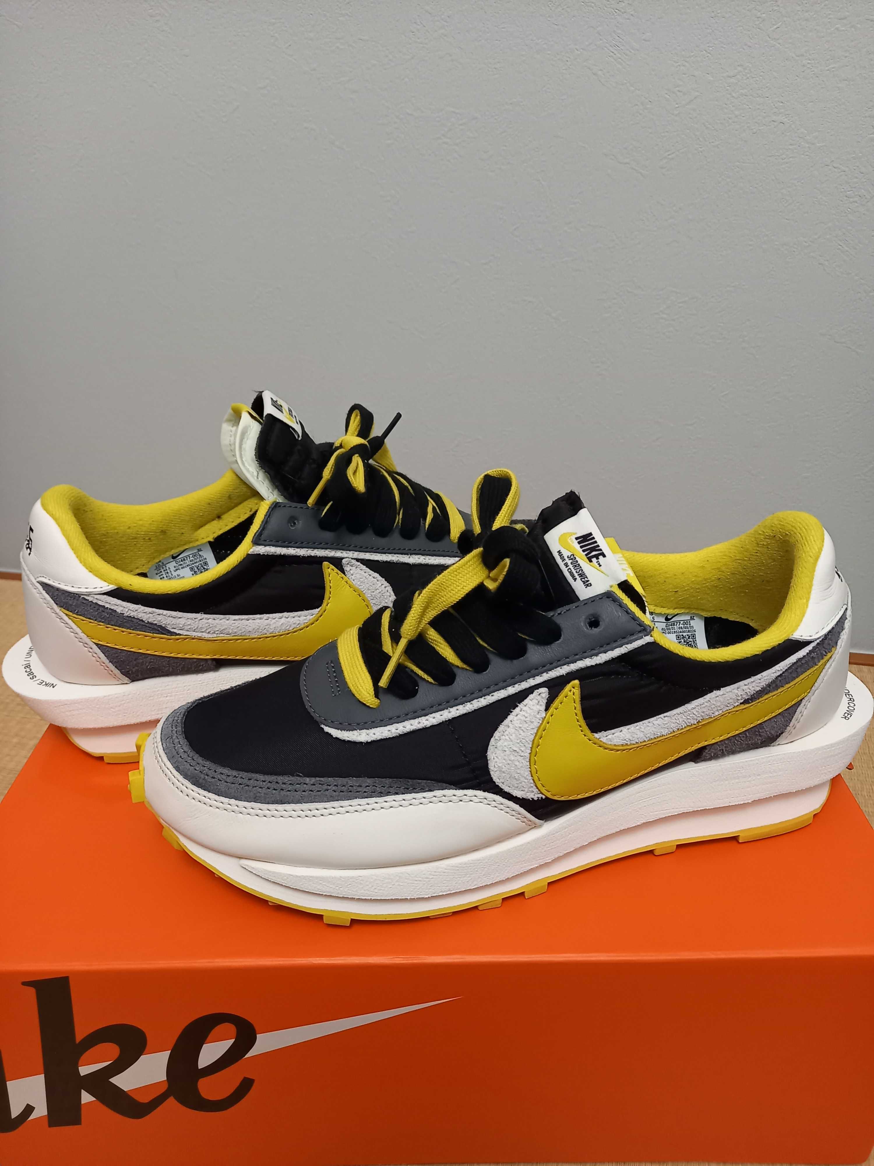 UNDERCOVER × sacai × Nike LD Waffle "Black/Sail-Dark Grey-Bright Citron"