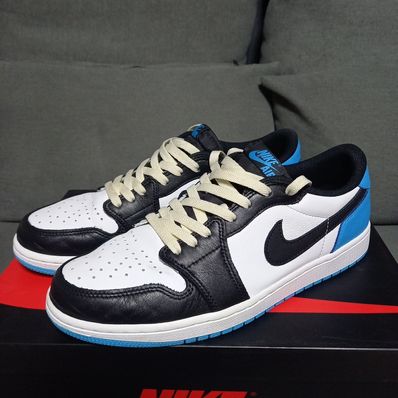 Nike Air Jordan 1 Low OG "Black and Dark Powder Blue/UNC"