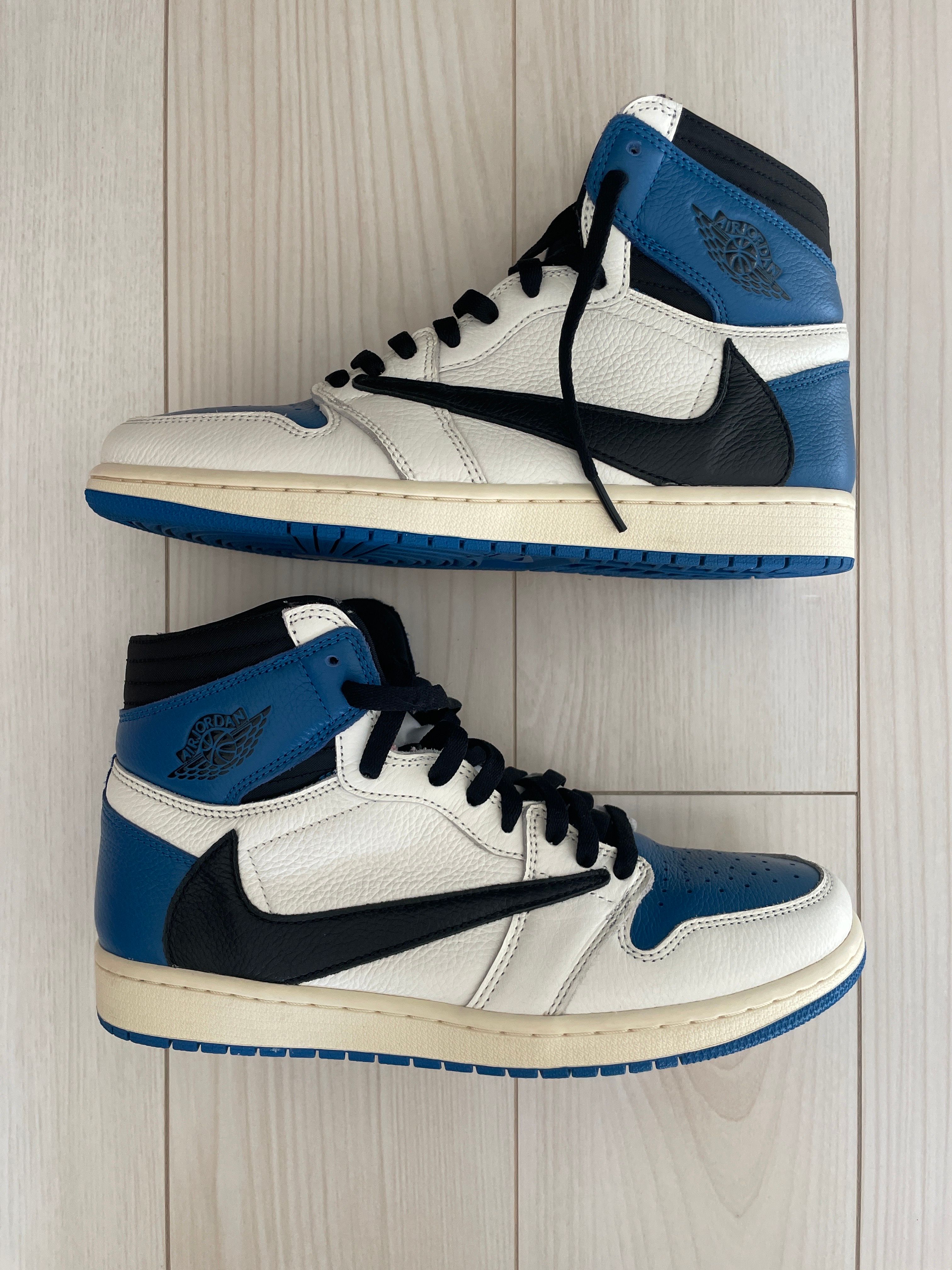 Travis Scott × fragment design × Nike Air Jordan 1 Retro High OG SP "Military Blue"