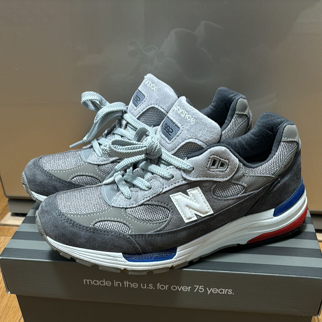 New Balance 992 "GRAY/BLUE/RED"