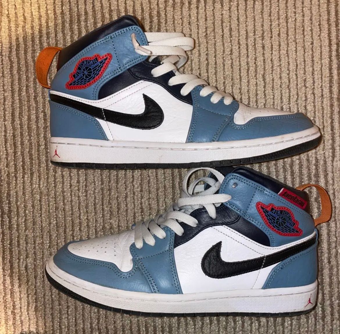 FACETASM × Nike Air Jordan 1 Mid "White/Navy"
