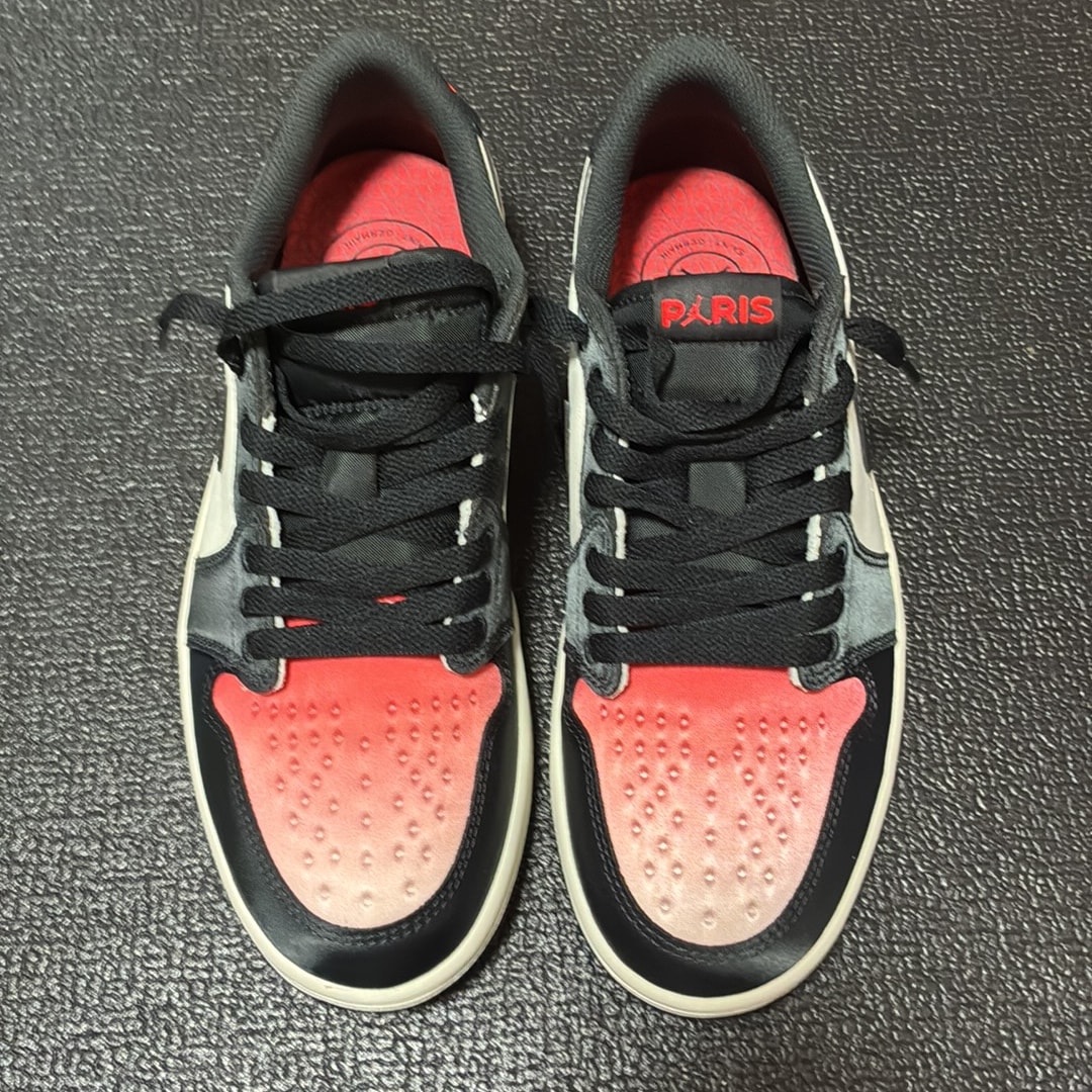 Paris Saint-Germain (PSG) × Nike Air Jordan 1 Low OG "Sail and Off Noir"