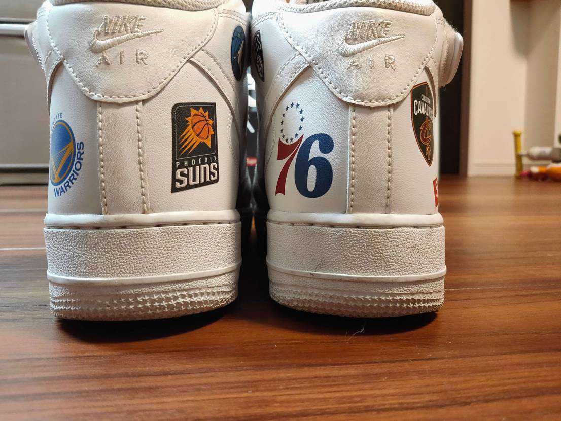 Supreme × NBA × Nike Air Force 1 Mid '07 "White"