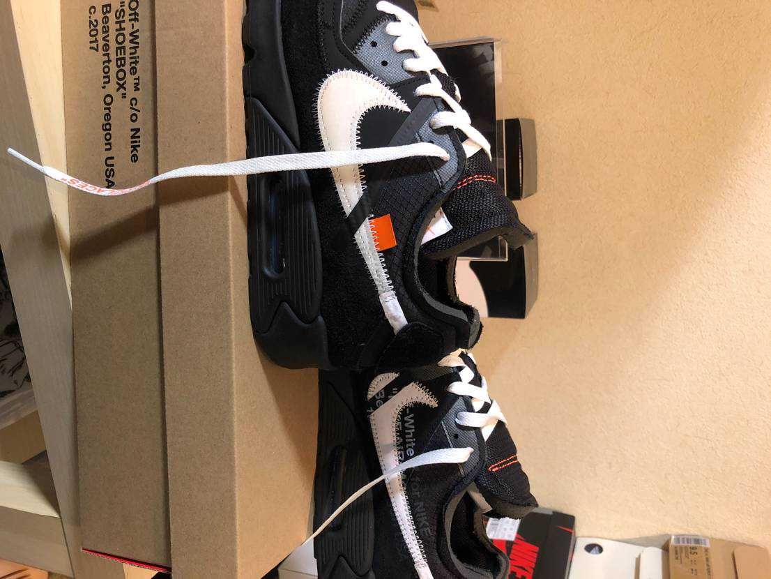 Off-White × Nike Air Max 90 "Black/Black-Cone-White"