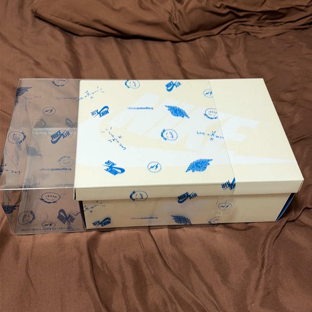 Travis Scott × fragment design × Nike Air Jordan 1 Low OG "Sail/Military Blue"